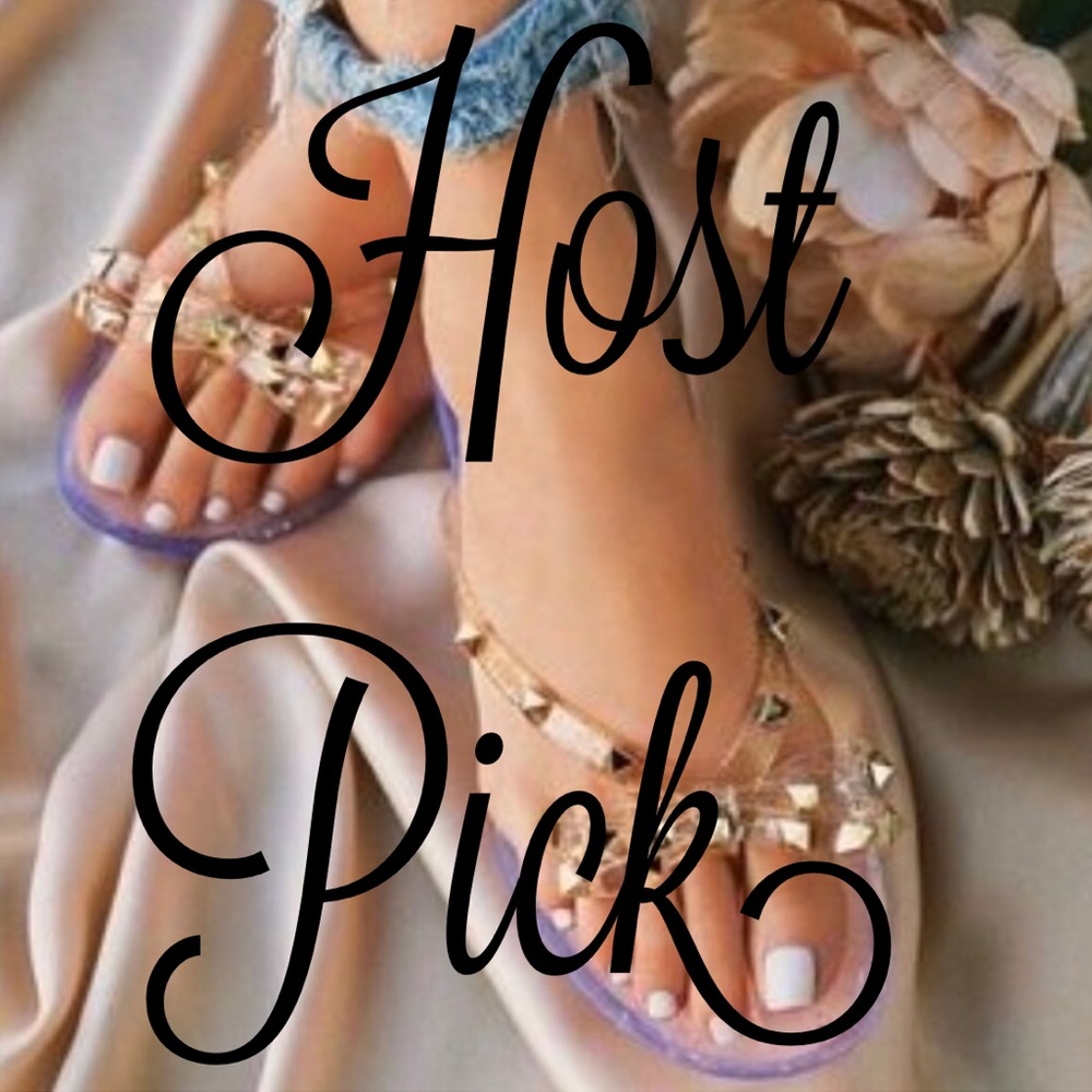 HP**Blush and white lace jelly thong Sandals**HP